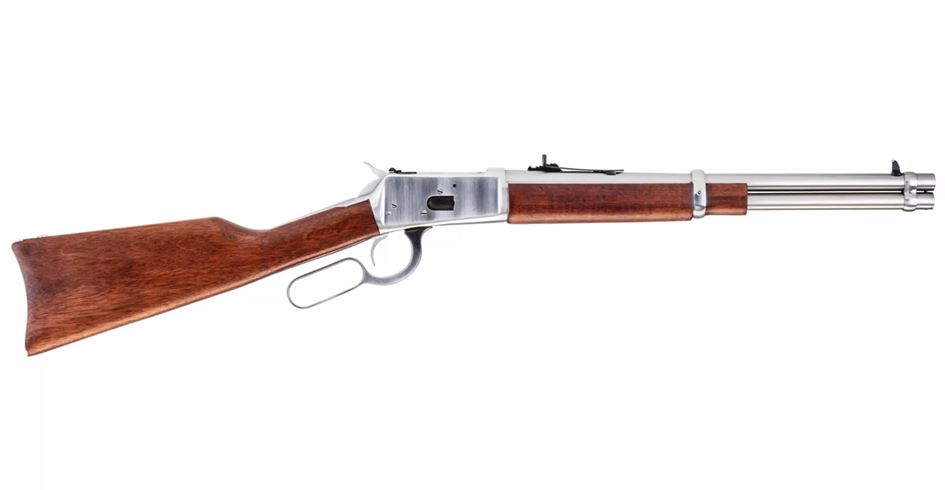 Rossi R92 .45 Colt Lever-Action Rifle with Polish Stainless Steel Finish and Hardwood