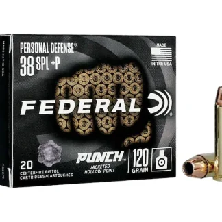 Federal Personal Defense Punch 38 Special +P Ammo 120 Grain Jacketed Hollow Point 200 Federal Personal Defense Punch 38 Special +P Ammo 120 Grain Jacketed Hollow Point 200 - Handguns - P80 Kit