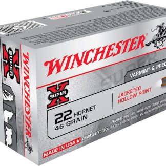 Winchester Super X 22 Hornet Ammo 46 Grain Jacketed Hollow Point  200 rounds - P80 Kit