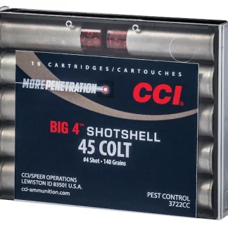 CCI Big 4 Shotshell 45 Colt (Long Colt) Ammo 140 Grain Lead Shot 200 rounds - P80 Kit