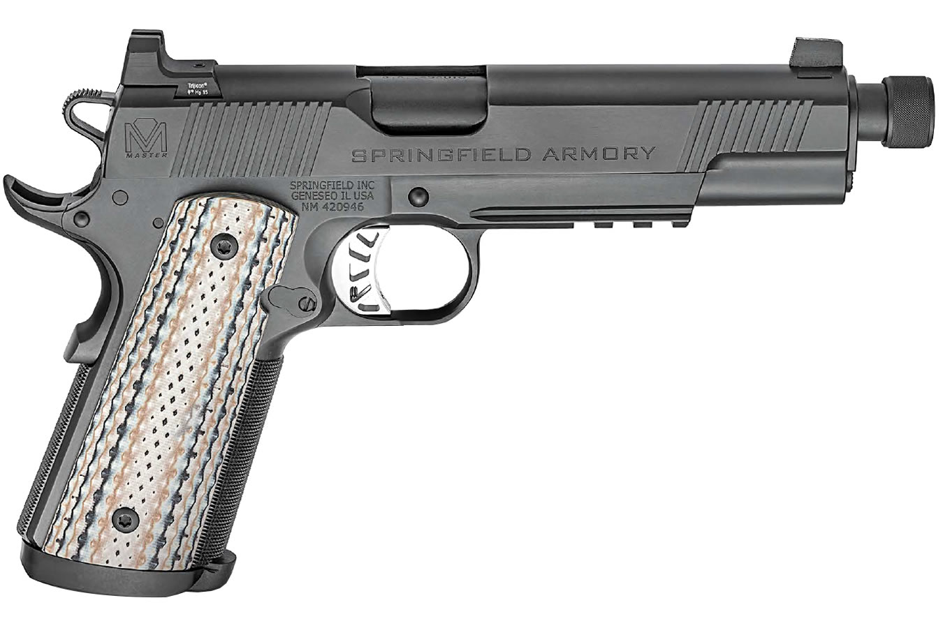 Springfield 1911 Master Class Silent Operator 45ACP Black Nitride with Threaded Barrel Springfield 1911 Master Class Silent Operator 45ACP Black Nitride with Threaded Barrel - Firearms - P80 Kit